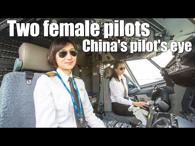 Two female pilots fly the A320 by ShenZhen Airlines