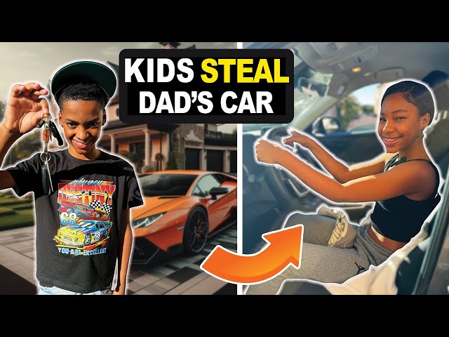 Sister & Brother Steal Dad's Car