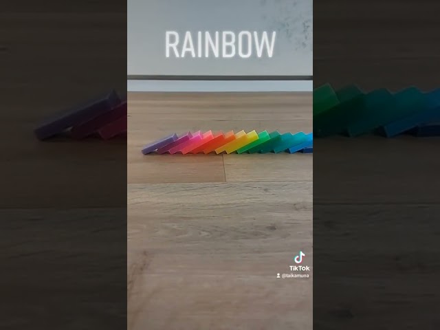 Rainbow #shorts #domino #satisfying