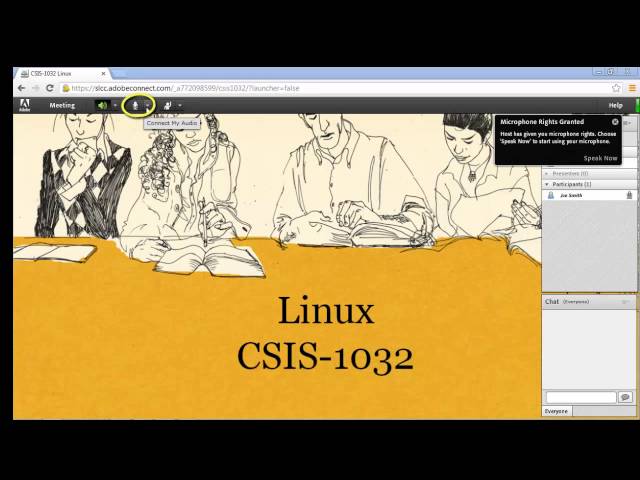 Intro to Linux Week 1: First Day of Class Part 3 (Adobe Connect and the Virtual Classroom)
