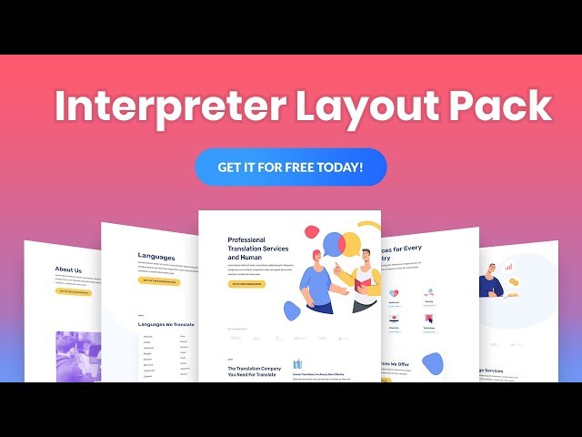 Get a FREE Interpreter Layout Pack for Divi