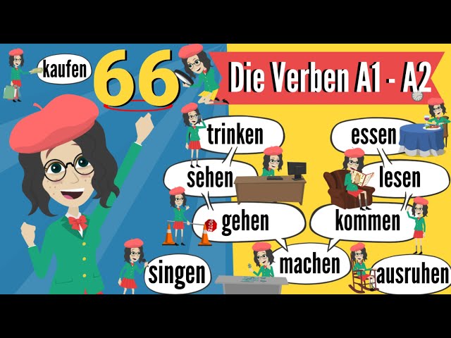 Deutsch lernen | deutsch A1 - A2 | Mehr als 66 Verben | Hören & Verstehen | easy german