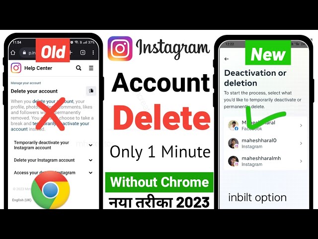 Instagram account Delete kaise kare Permanently | How to delete instagram account permanently 2024