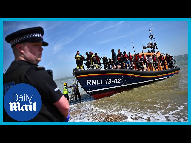 How illegal migrants are treated after crossing the Channel on a small boat | UK migration crisis