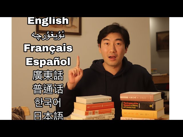 Chinese polyglot speaks 8 languages 【booklist in 8 languages】[ENG SUB]