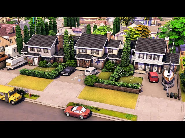 Three Retro Family Homes | The Sims 4 Speed Build