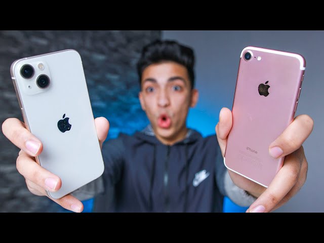 iPhone 13 vs iPhone 7 🔥🔥😱الفرق بينهم رهييييب