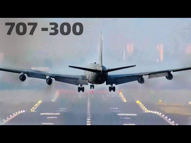 Israel Air Force BOEING 707- 300 Landing at Birmingham Airport 02/12/2023