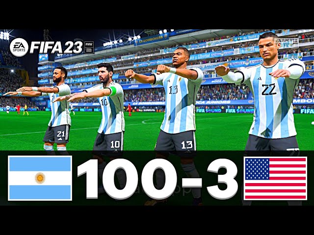 FIFA 23 - MESSI, RONALDO, MBAPPE, NEYMAR, ALL STARS | ARGENTINA 100 - 3 USA