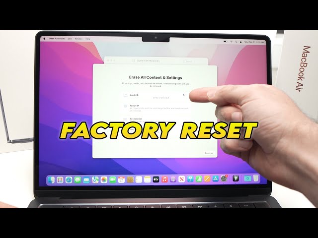 Macbook Air M2 : How to Factory Reset (Hard Reset)