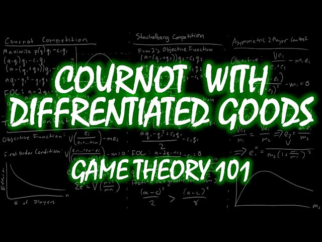 Cournot Competition with Differentiated Goods | Microeconomics by Game Theory 101