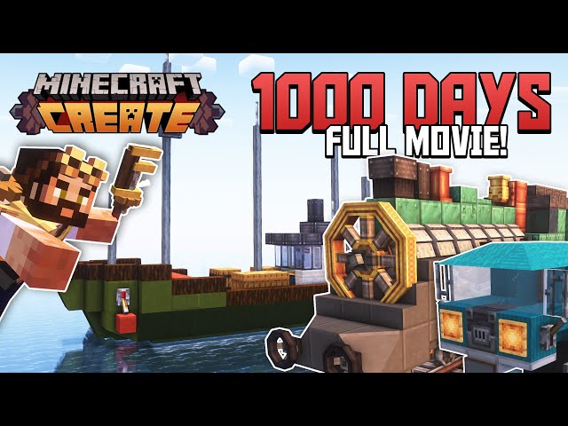 1000 days FULL MOVIE | Minecraft Create Mod (Episodes 34 - 41)