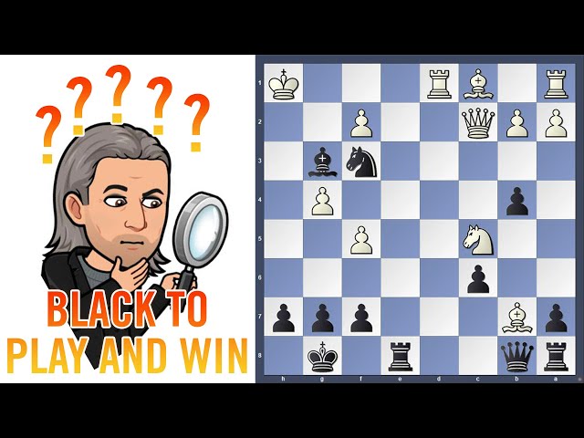 Can you find the magnet mate? Chess puzzle of the week - Black to play and win #shorts