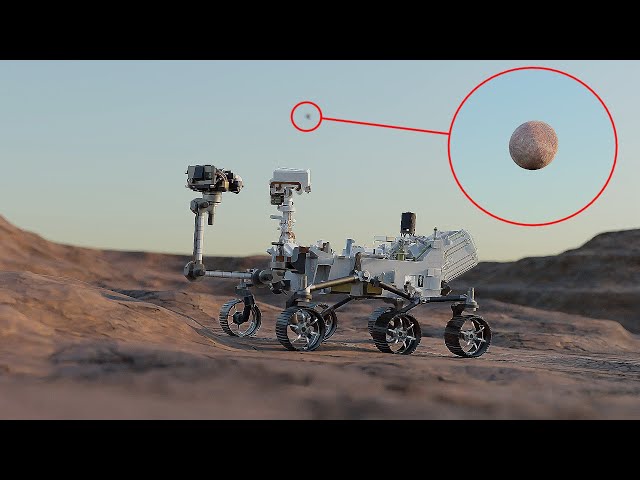 Martian Moon Deimos Rotation in Perseverance Rover's Mastcam-Z Lens