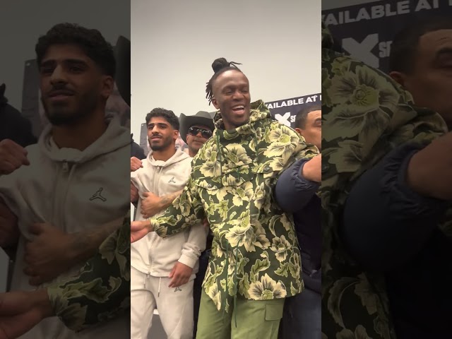 Deen The Great and Walid Sharks GO OFF during FACE OFF with KSI at press conference | Misfits Boxing