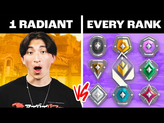 1 Radiant vs EVERY RANK Until He Loses
