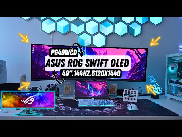 ASUS ROG 49-inch Swift OLED Unboxing & Setup : PG49WCD QD-OLED