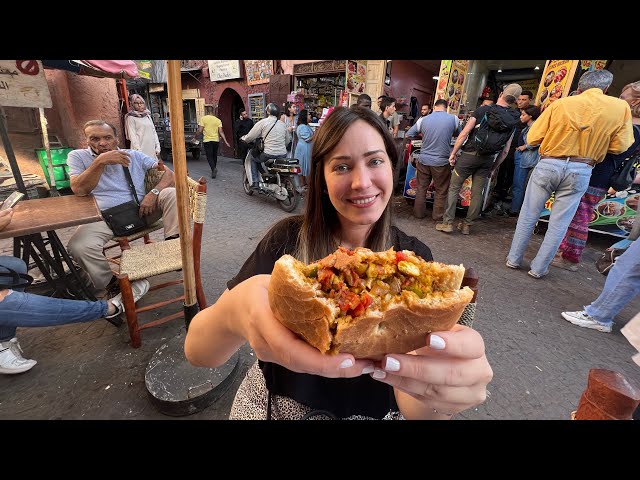 Trying Moroccan Street Food in Marrakech, Morocco 🇲🇦