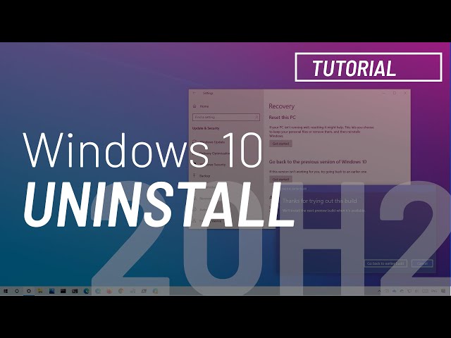 Windows 10 20H2, October 2020 Update: Uninstall and rollback to 1909 or previous release tutorial