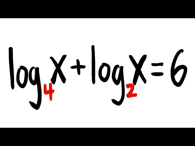 solving a logarithmic equation with different bases