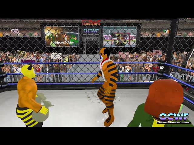 OCWF S0576  5-Man Cereal Mascot Cage Match