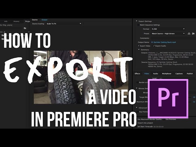 How to Export a Video in Premiere for YouTube