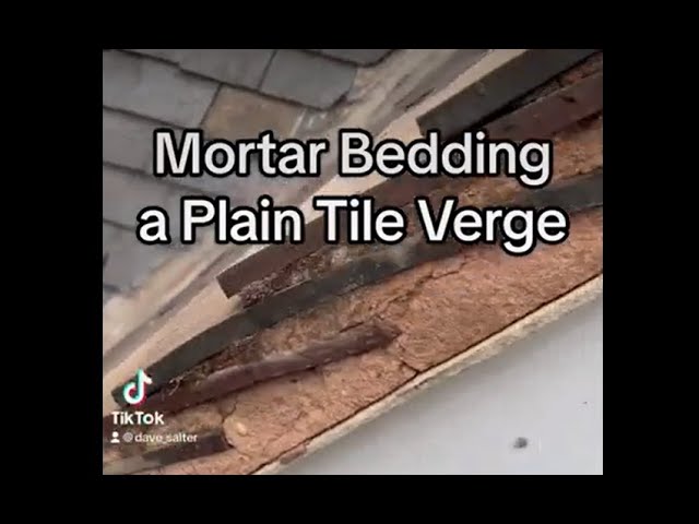 Mortar Bedding a Plain Tile Roof Verge