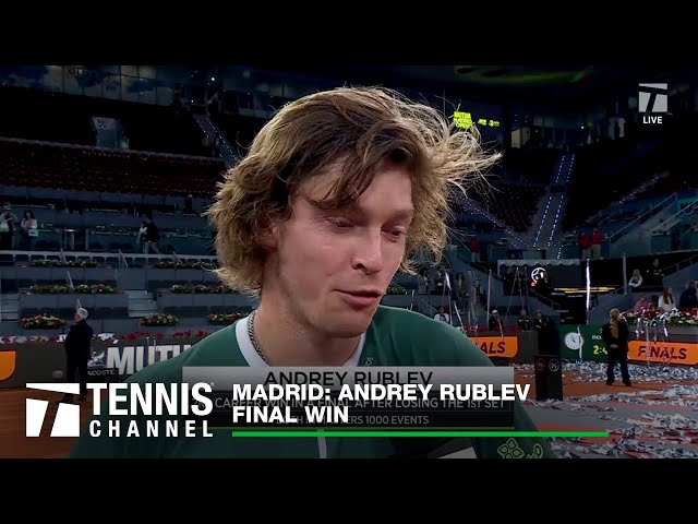 Andrey Rublev Talks About His Comeback Championship Win Over Auger-Aliassime | 2024 Madrid Final