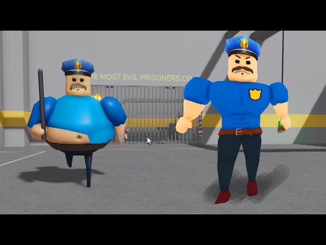 Escaping from a BARRY'S PRISON RUN! And BECAME a BARRY SIREN POLICE COP
