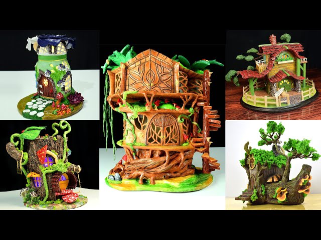 TOP 5 BEST DIY Fairy House Lamp - Paper Clay and Paper Mache Tutorial