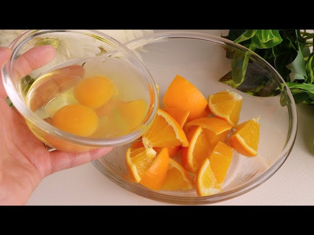 Mix 1 orange with 2 eggs!  you'll be surprised by the result ! Quick delicious dessert in 10 minutes