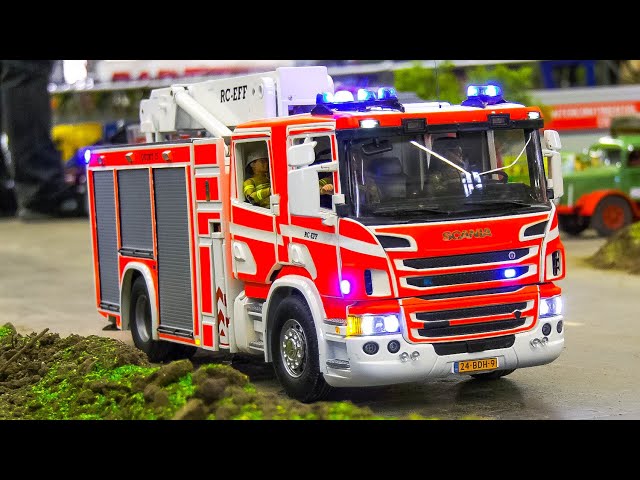RC MODEL FIRE TRUCKS IN RESCUE OPERATIONS!! RC FIRE FIGHTERS, RC TRUCK CRASH AND RESCUE OPERATION