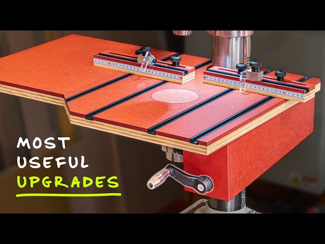 Drill Press Table with 7 Truly Useful Upgrades
