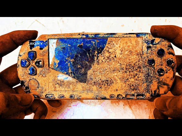 Restoration old broken Japanese Playstation Gameboy | Retro console PSP 3000 restore & repair