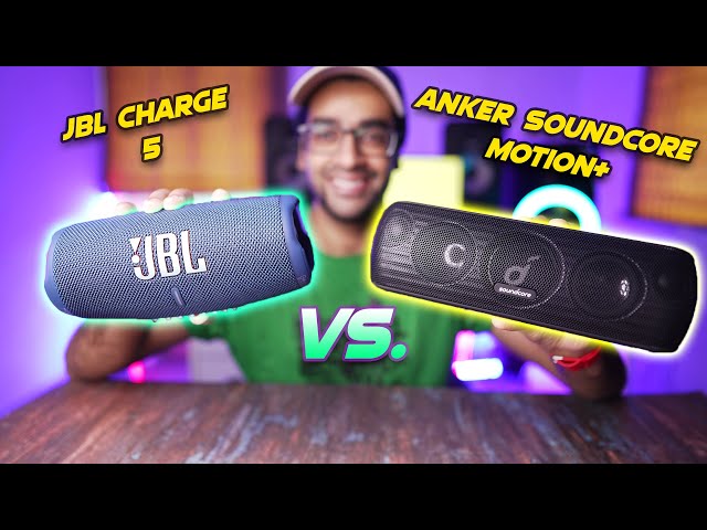 JBL Charge 5 vs Anker Soundcore Motion+:ULTIMATE COMPARISON in ENGLISH [with SOUND TEST]