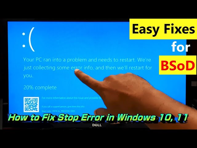 How to Fix Stop Error in Windows 10, 11(Easy Fixes for Blue Screen)