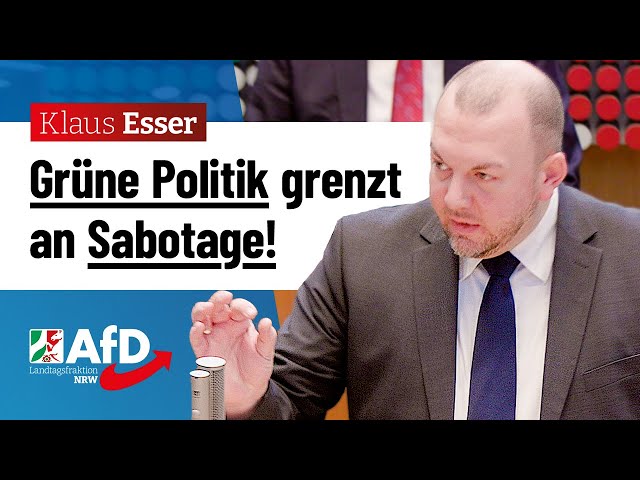 Grüne Politik grenzt an Sabotage! – Klaus Esser (AfD)