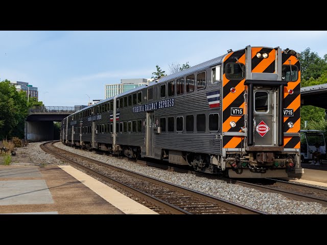 {4K} VRE Full Cabride Spotsylvania, VA-Washington, DC (VRE Fredericksburg Line) (8/4/2023)