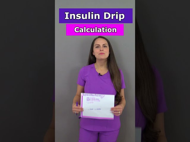 Insulin Drip Calculation (Nursing Math) #Shorts NCLEX Nursing School