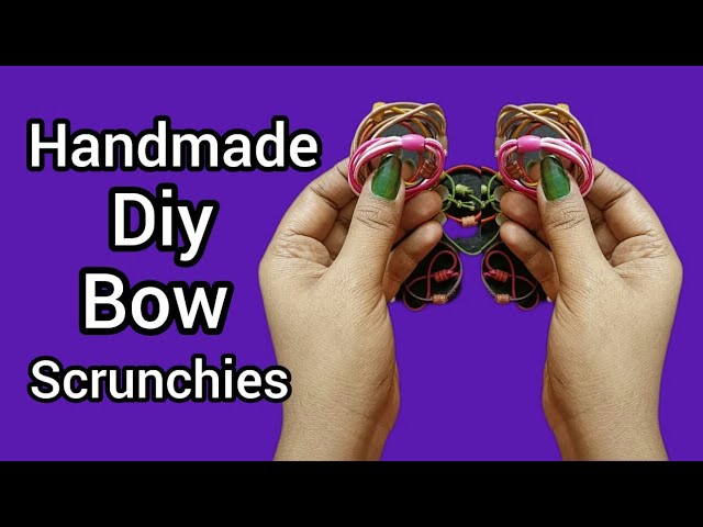 Diy Bow Scrunchies || Diy Hair Bows || How To Make Fabric Bows | Best Out Of Waste Craft | Diy Craft