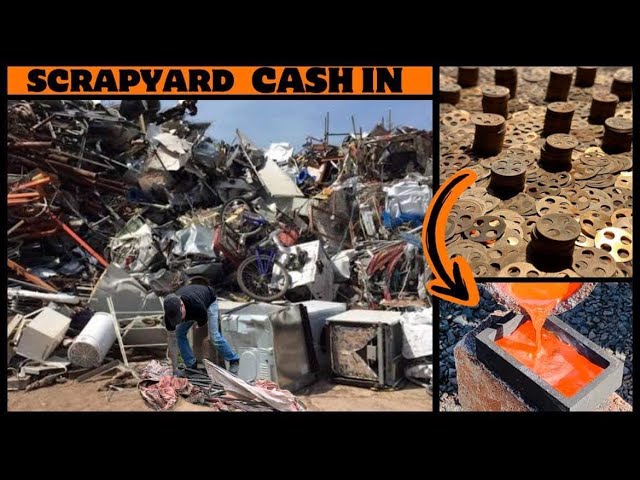 ScrapYard Cash In Steel - Copper Brick - ASMR Metal Melting - Trash To Treasure - BigStackD