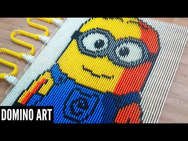 HUGE MINION MADE FROM 5,000 DOMINOES | Domino Art