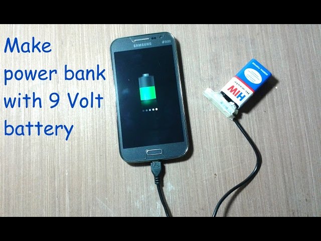 How to make power bank with 9 volt battery
