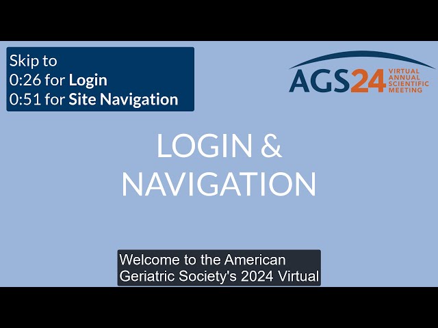 #AGS24 Virtual Login and Navigation