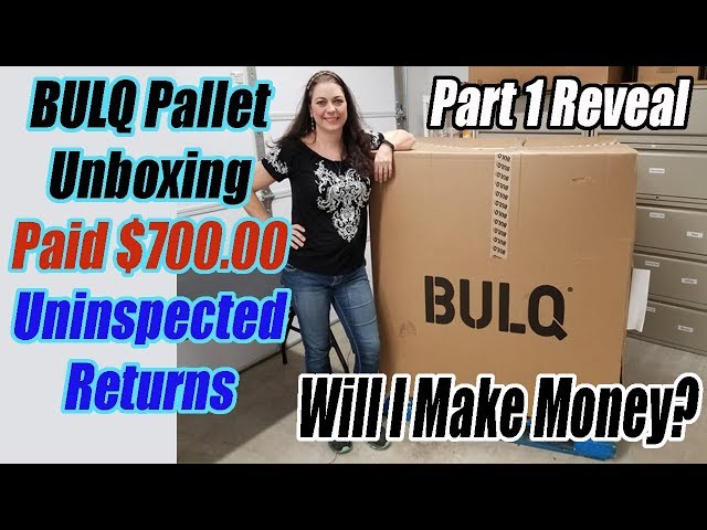 Bulq.com Pallet Unboxing Uninspected returns - Paid $700.00 - Will I make a Profit? Part 1 Reveal