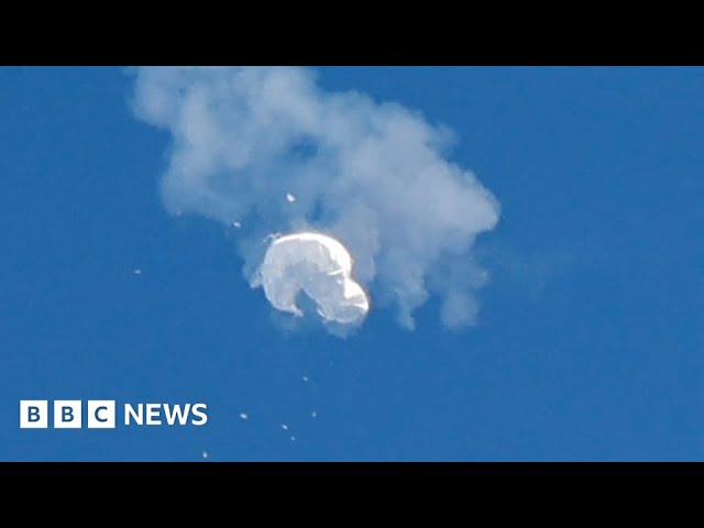 US shoots down Chinese 'spy' balloon over Atlantic – BBC News