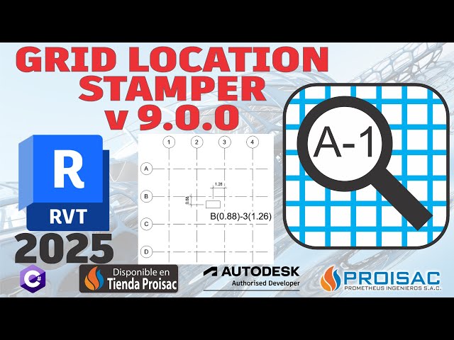Addin REVIT 2025 - Grid Location Stamper v 9.0.0