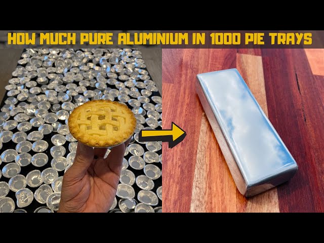 Pure Aluminium From 1024 Pie trays - Trash To Treasure - ASMR Metal Melting - BigstackD Copper