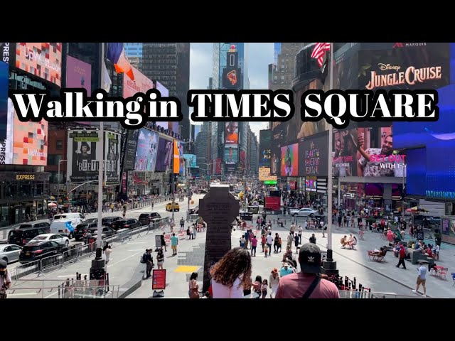 TIMES SQUARE SUPER Relaxing Walk To COOL MUSIC🎤🎼. Walking New York City USA😍