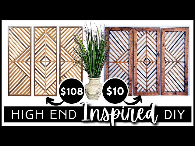 *NEW* HIGH END INSPIRED 3 Panel Wall Decor | DOLLAR TREE Items & Wood | Amazing Modern LOOK FOR LESS